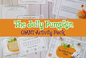 A GIANT activity pack that will get your young ones giggling and brainstorming, download the Jolly Pumpkin FREE printables pack for writing prompts, a board game, dot-to-dots, mazes, puzzles and more. It’s 18 pages of fun perfect for preschool, kindergarten and 1st age kids!