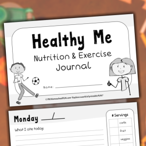 free printable nutrition and exercise journal for kids