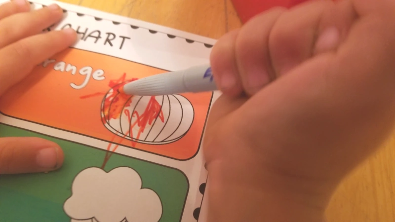 color your own color chart for preschool