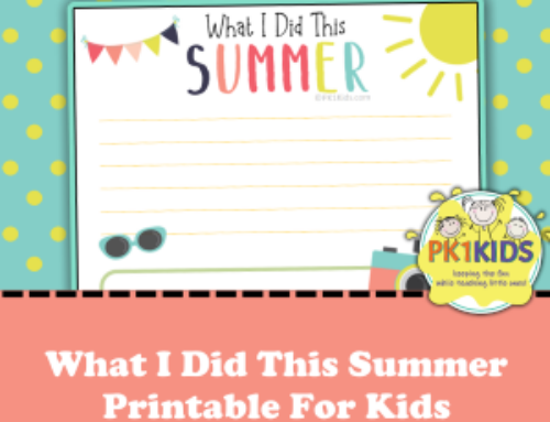 Free What I Did Last Summer Printable For Kids